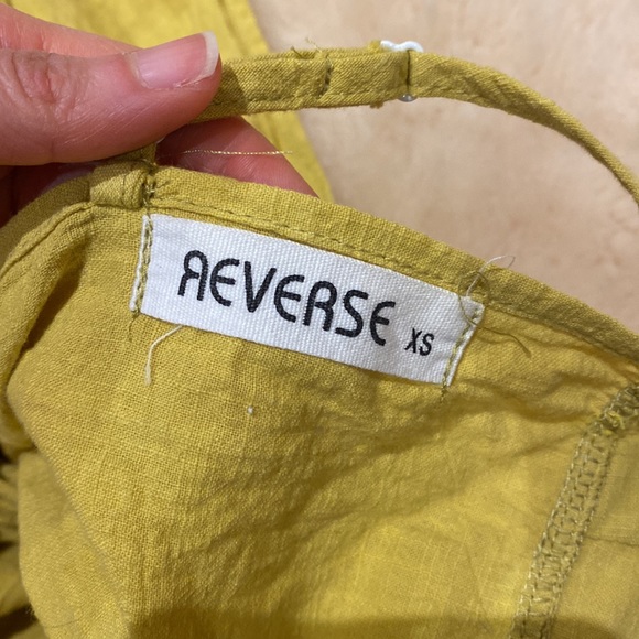 Reverse Mustard Yellow Crop Top - Picture 4 of 5